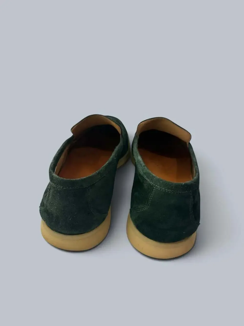 Scarosso Suede Loafers Green Size 12US 45EU
